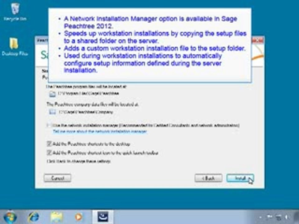 How To Install Peachtree On Network