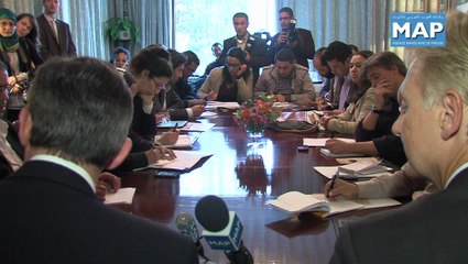 ندوة صحفية لهيو روبرتسون في ختام زيارته للمملكة