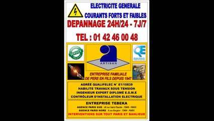 ELECTRICITE PARIS 6eme - 0142460048 - DEPANNAGES INSTALLATIONS - PERMANENCE 24/24 7/7