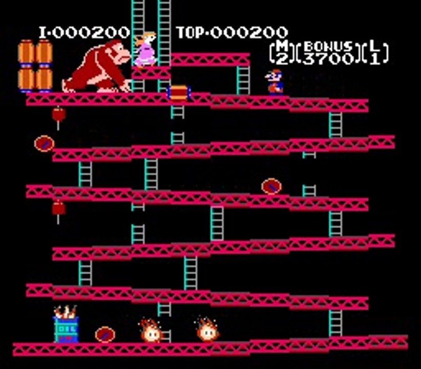 Donkey Kong NES Gameplay