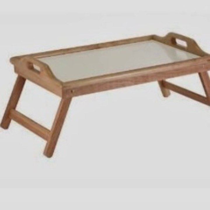 Winsome Wood Breakfast Bed Tray with Handle Foldable Legs