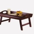 Winsome Wood Sedona Bed Tray Curved Side, Foldable Legs, Large Handle