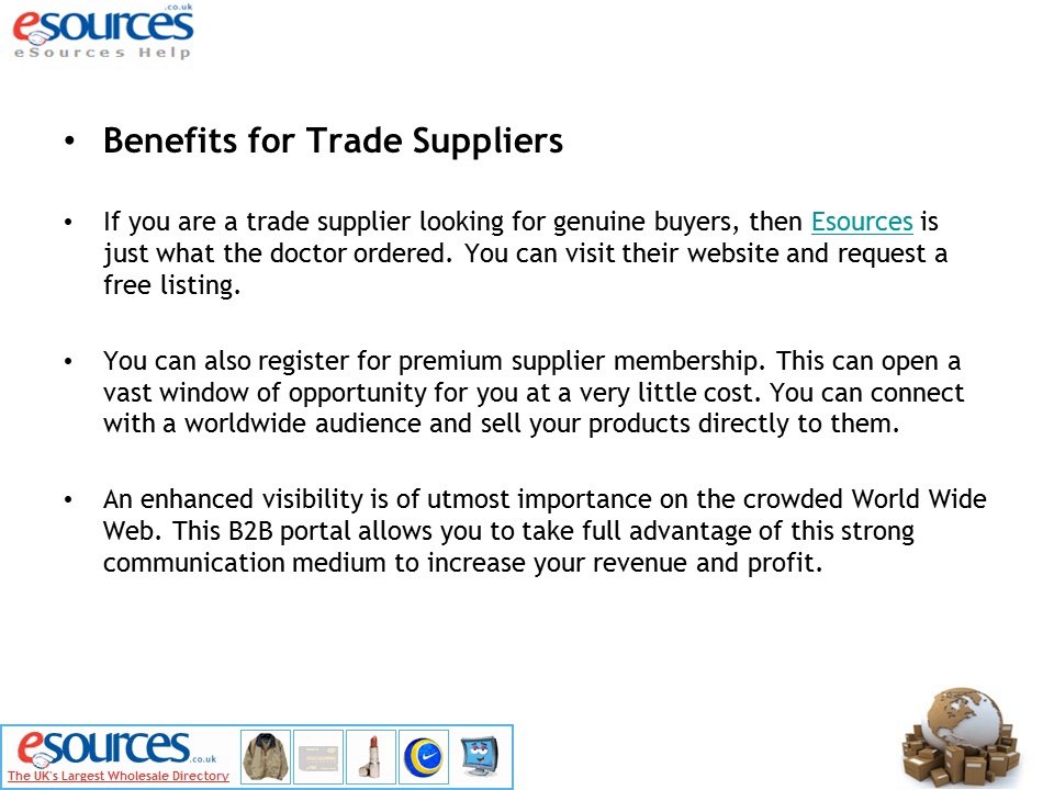 Improve Your Customer Base with Esources UK Leading B2B Portal