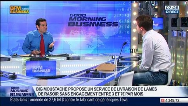 Big Moustache propose un service de livraison de lames de rasoir par abonnement: Nicolas Gueugnier, dans GMB – 12/03