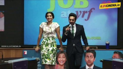 Pc of Bewakoofiyaan With Ayushmann Khurrana And Sonam Kapoor | www.iluvcinema.in