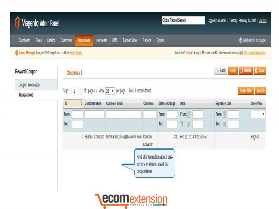 Reward Point Extension for Magento - EcomExtension