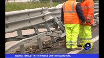 Andria | Barletta Tir finisce contro Guard Rail