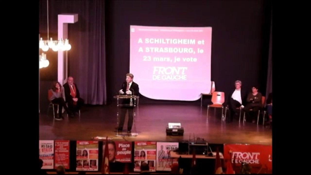 Intervention de Jean-Luc Mélenchon à Strasbourg le 10 mars 2014