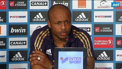 Reims-OM : André Ayew face aux médias