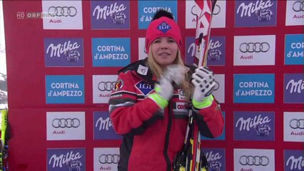 Lara Gut 1st place in Cortina D'Ampezzo (Super G)
