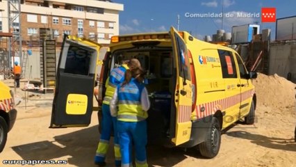 Aplastado por un desprendimiento de tierra en Majadahonda