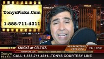Boston Celtics vs. New York Knicks Pick Prediction NBA Pro Basketball Odds Preview 3-12-2014