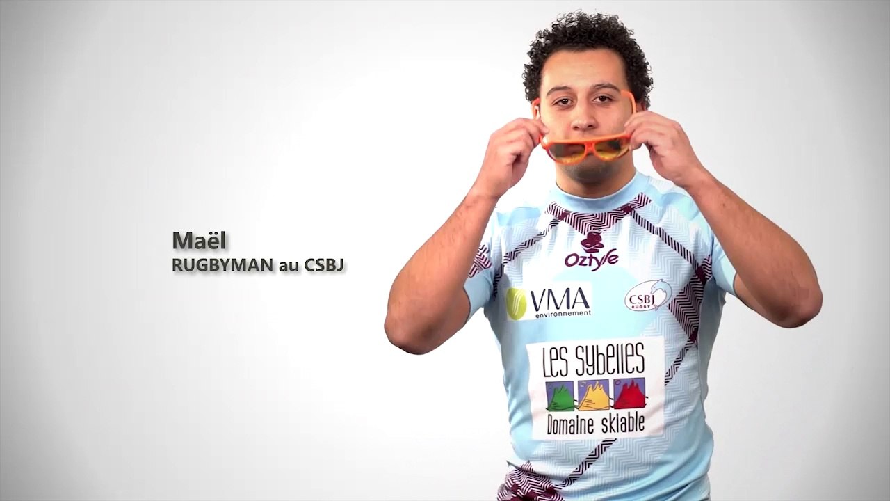 Charles Marin, parrain du match CSBJ–LOU Rugby - Spot 1