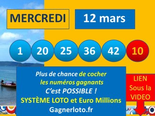 loto mercredi 12 mars resultat du tirage