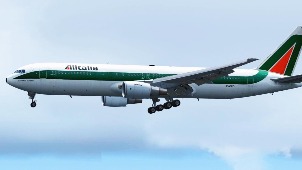 FSX Alitalia Boeing 767 Landing @ Djerba RWY 09 ( HD )