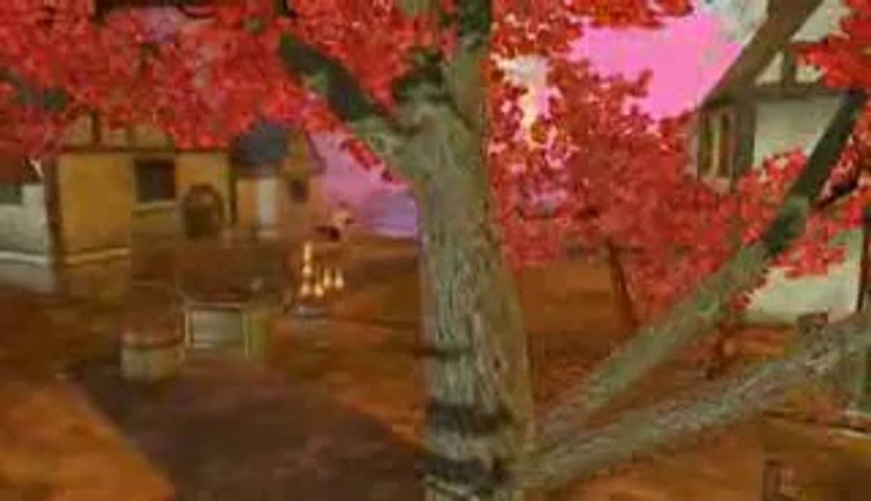 3D Chinese Painting Exhibition Screen Tests Stage 2 Animation Medieval Village