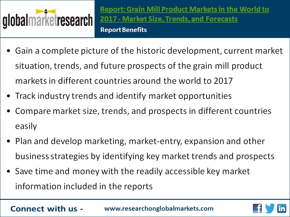 Grain Mill Product Markets in the World to 2017 - Market Size, Trends, and Forecasts