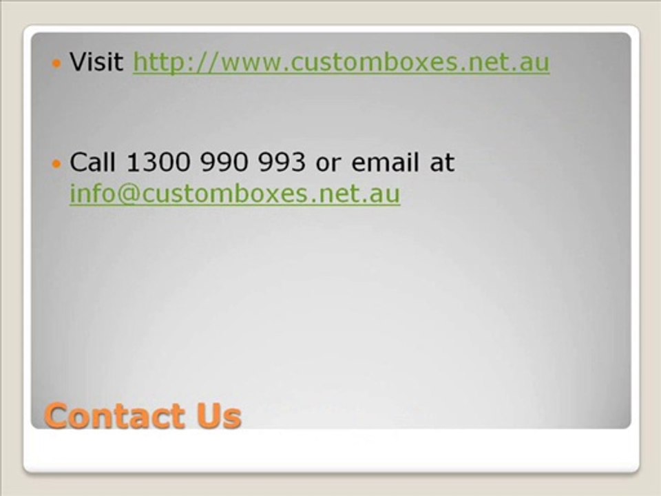 Custom Made Boxes for Your Products