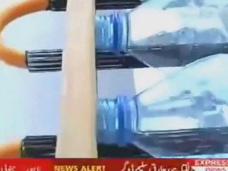 Recycled Plastic bottle solar water heater