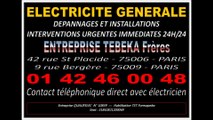 ELECTRICITE ENTREPRISE PARIS 6eme - 0142460048 - DEPANNAGES ASSURES  7J/7