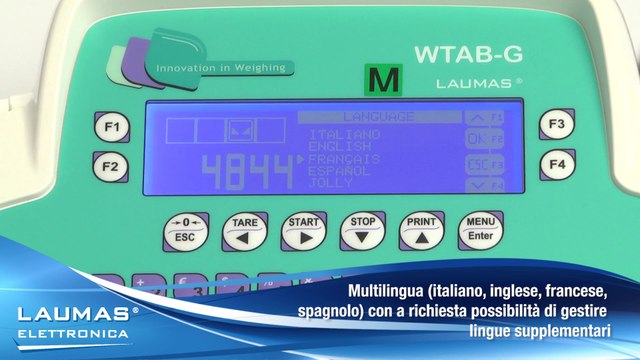 WTABG - Indicatori di peso da tavolo in ABS con display GRAFICO e tastiera estesa tipo PC - LAUMAS