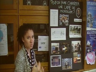 Peut-on faire chanter une lame de microscope ?