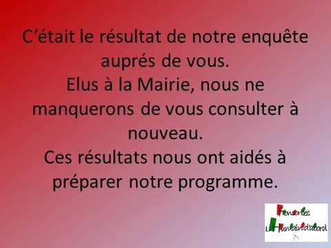 DIAPORAMA QUESTIONAIRE Fonsorbes Humain d'abord