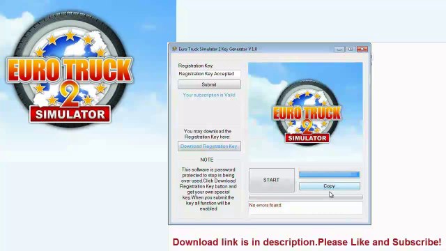 Euro Truck Simulator 2 Key Generator 2014 - Générateur de clé pour Truck Simulator 2