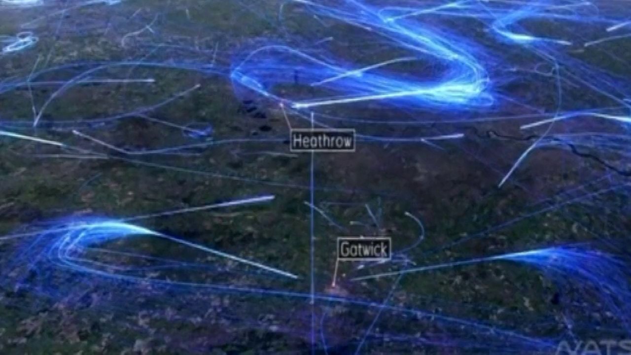 Awesome animation of flight paths above Europe