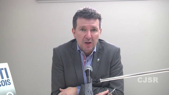 Point de presse du candidat du parti Québécois,Hugues Genois