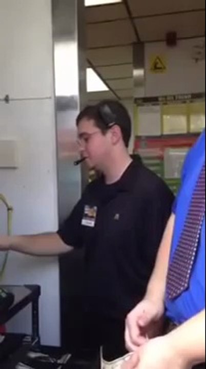 McDonalds employee sounds like a recording
