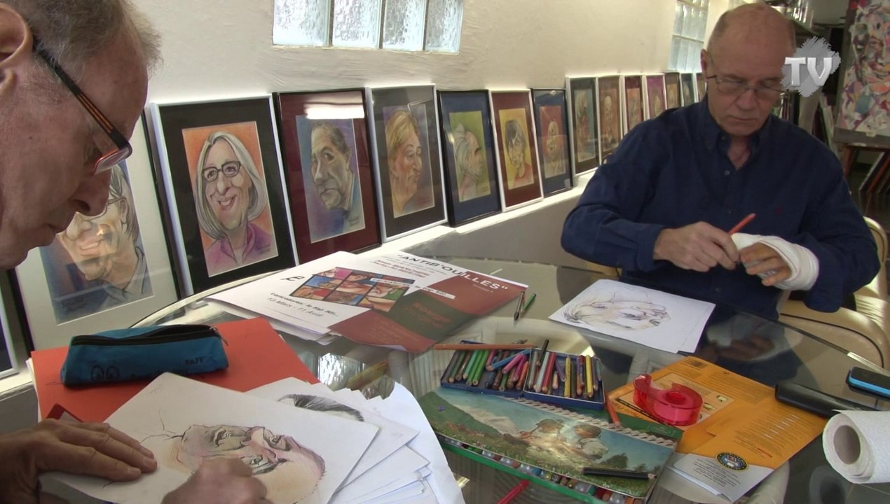Antib'ouilles - L'exposition d'Alain Bianchery Jacky Albertini à  galerie Rouge Pivoine d'Antibes.