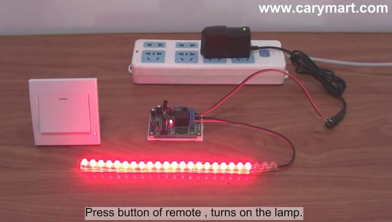 433Mhz Wall Mounting 1 Button Wireless Calling Transmitter Remote Controls LED Lamp