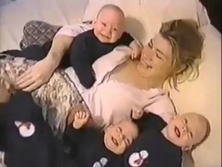 4 Twins Baby Laugh At The Same Time