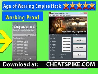 Age of Warring Empire Hack Get Gold, Wood, Stone, Iron, Crop Works on iPhone *Latest Age of Warring Empire Cheats 2014*