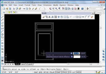 Simple door in autocad 2d ohd