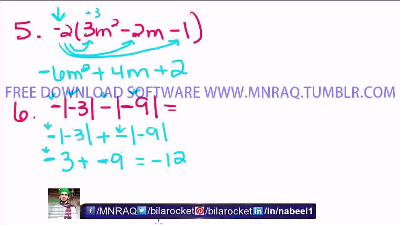Algebra Tutorial 3  Opposite and Absolute Values By MNRAQ