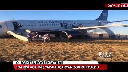 O uçaktan böyle kaçtılar