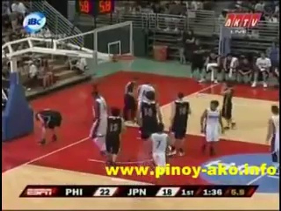 Smart Gilas Pilipinas vs Japan Jones Cup 2011 Part 1[240P]