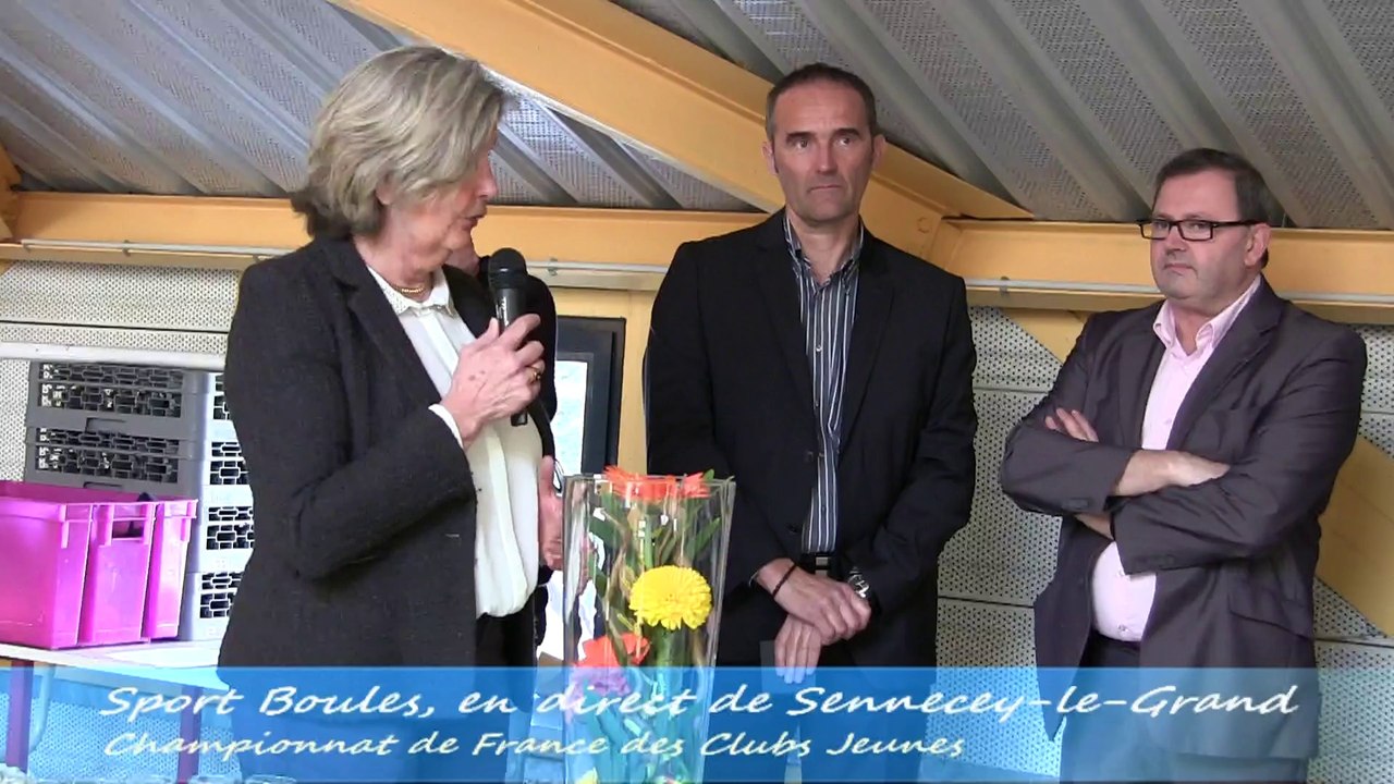 Discours d'ouverture, Championnat de France des Clubs Jeunes, Sport Boules, Sennecey-le-Grand 2014