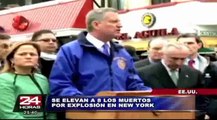 Nueva York: suben a ocho los muertos tras explosión y derrumbe de edificios