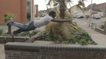 Funny White men can not jump. Blacks can not do parkour
