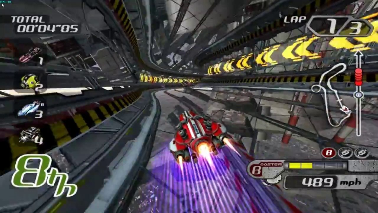 Tube Slider HD on Dolphin Emulator (Widescreen Hack)