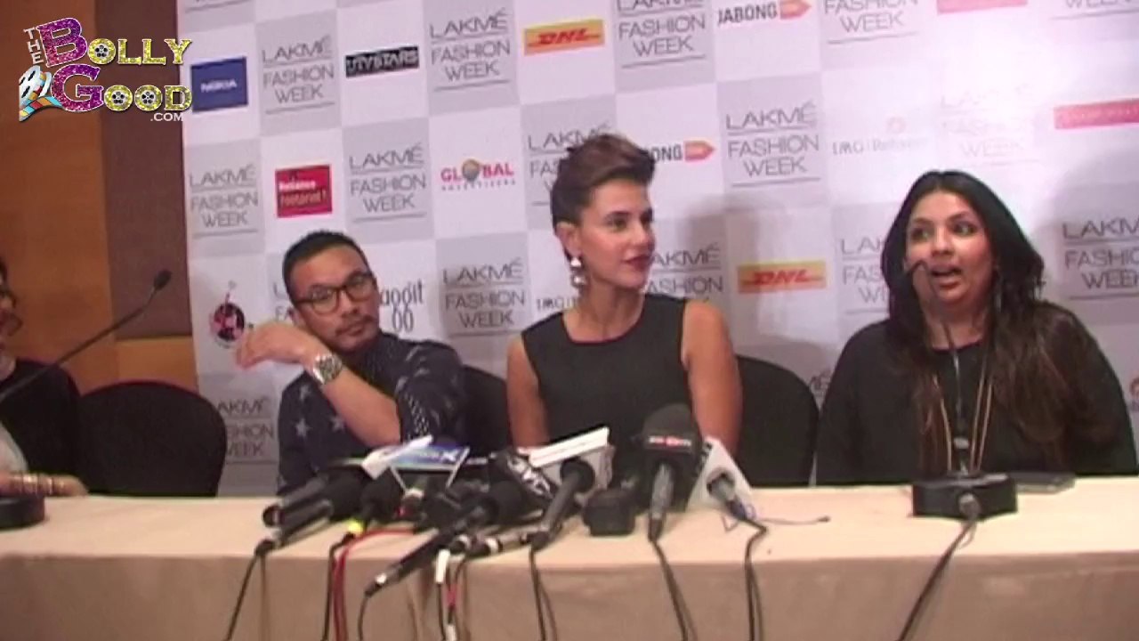 Neha Dhupia Walks The Ramp For Designer Payal Singhal At LFW Summer Resort 2014