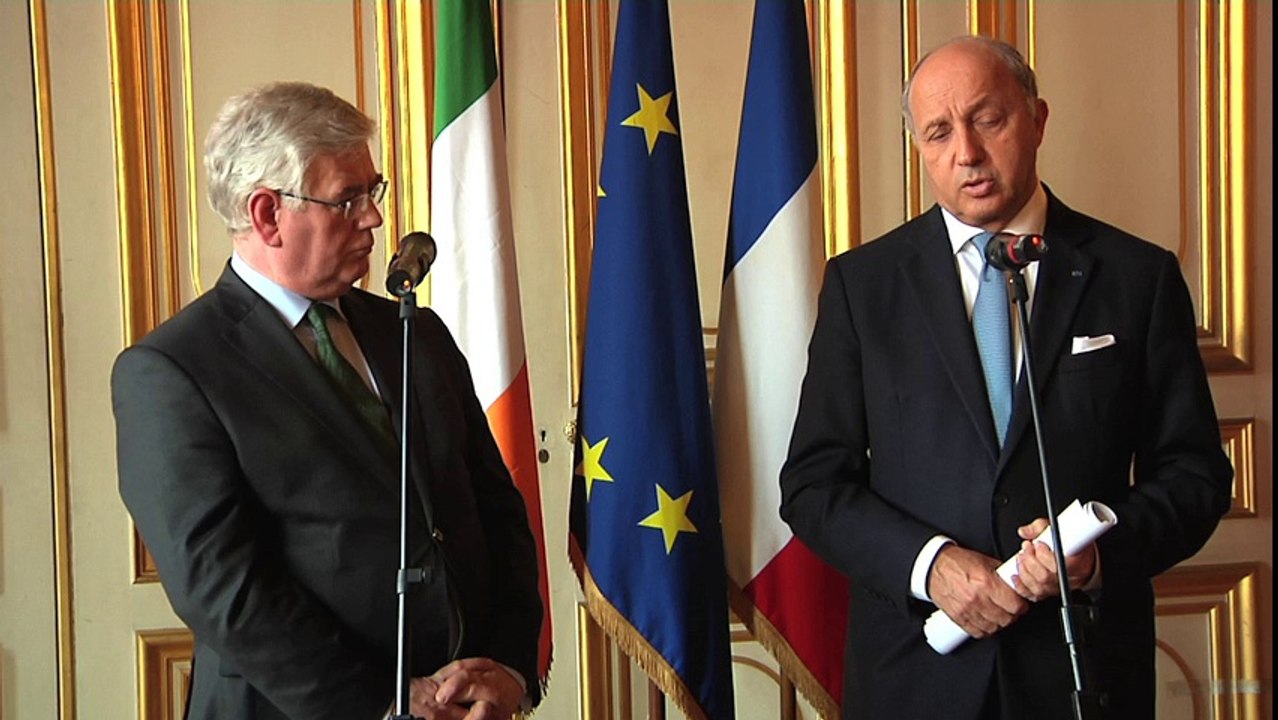 Entretien de Laurent Fabius avec son homologue irlandais Eamon Gilmore (14/03/2014)