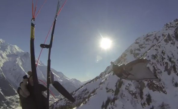 Wingsuit VS Speedriding in Chamonix