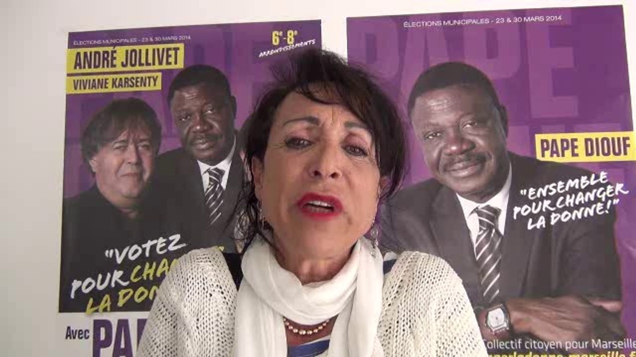 Viviane KARSENTY avec-pape-diouf-municipales-2014-marseille-6-et-8eme-arrondissements