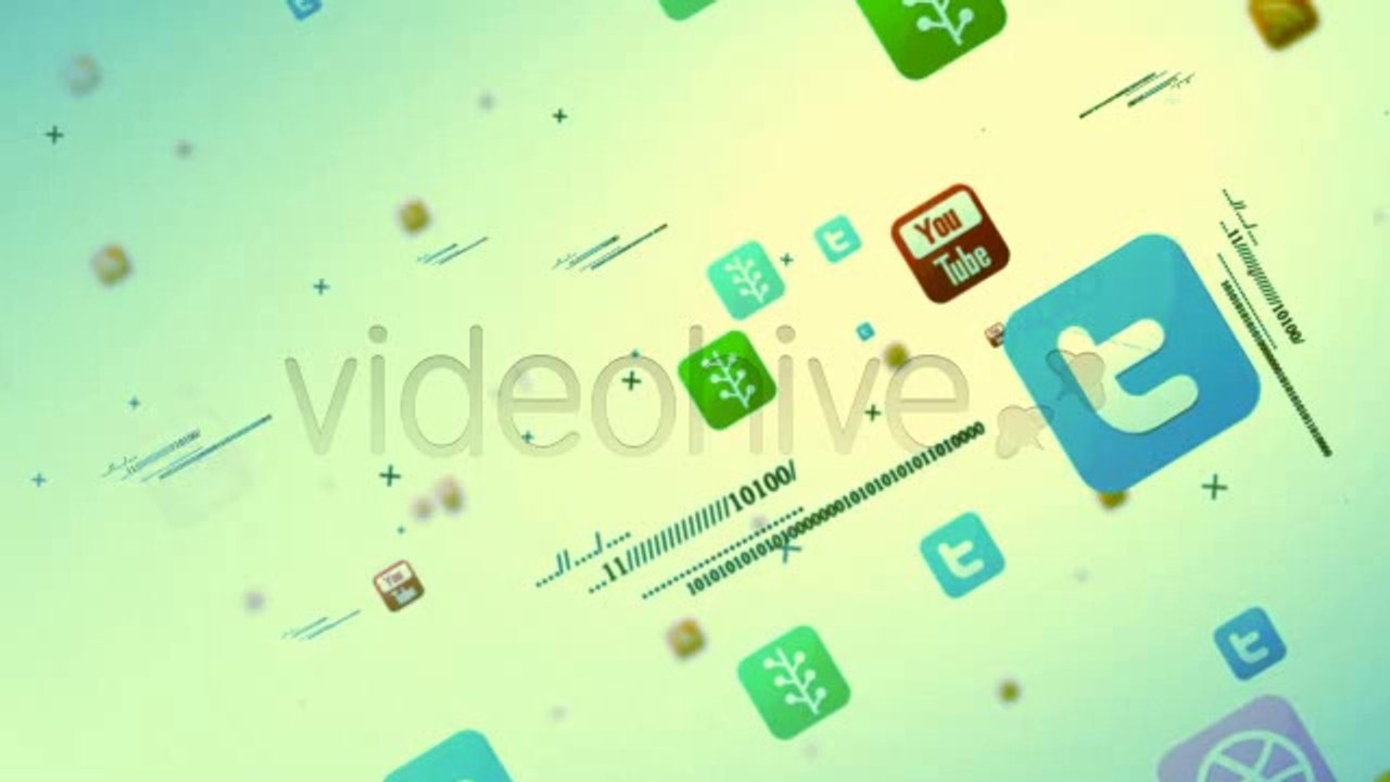 Social Media Multipal Icon Intro