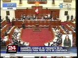Congresista Becerril protagonizó incidente en presentación de Gabinete Ministerial