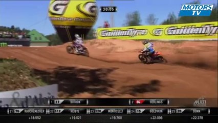 2013 FIM Motocross Latvia - MX2 Race 1 Lead Battle
